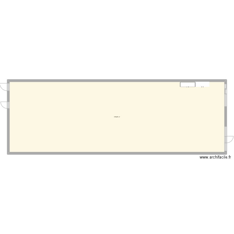 magasin. Plan de 1 pièce et 219 m2