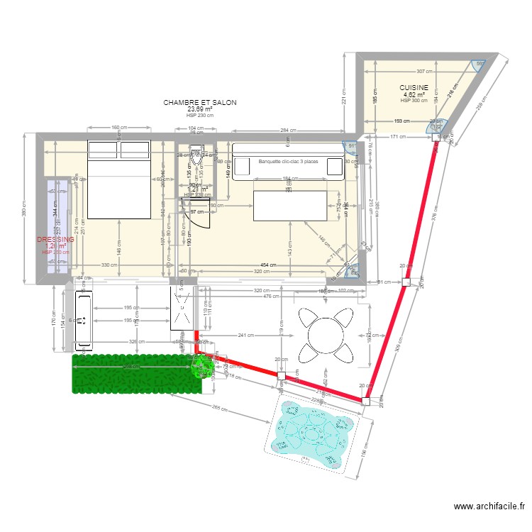 2  PIECES  EN SOUS-SOL electrique. Plan de 0 pièce et 0 m2