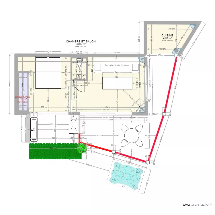 2 PIECES EN SOUS-SOL electrique. Plan de 2 PIECES EN SOUS-SOL electrique. Plan de