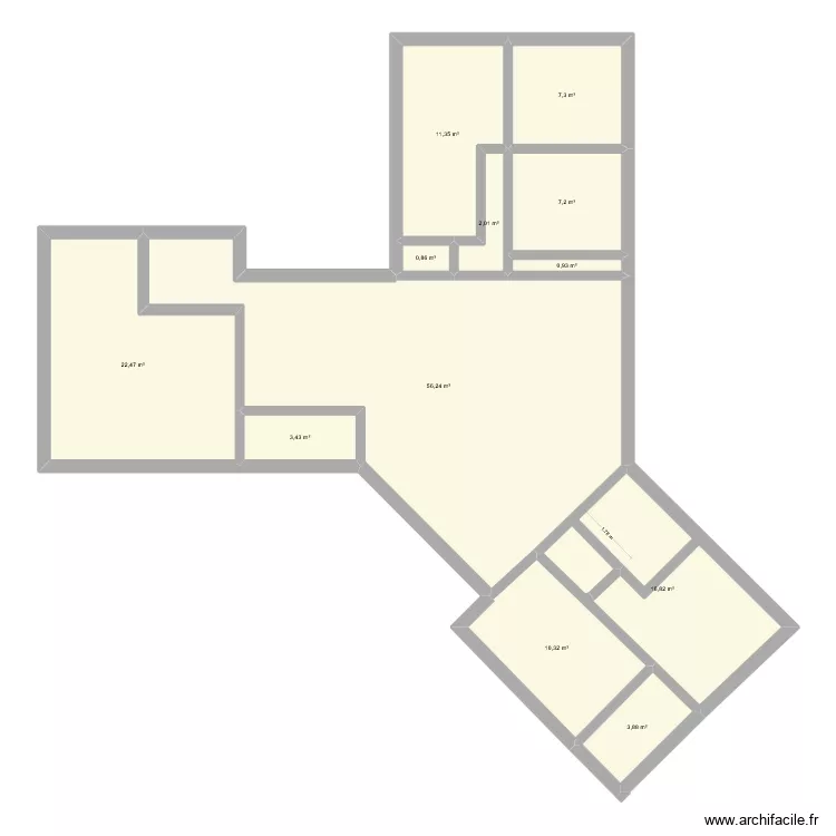LL2. Plan de 13 et 146 m² LL2. Plan de 13 et 146 m²