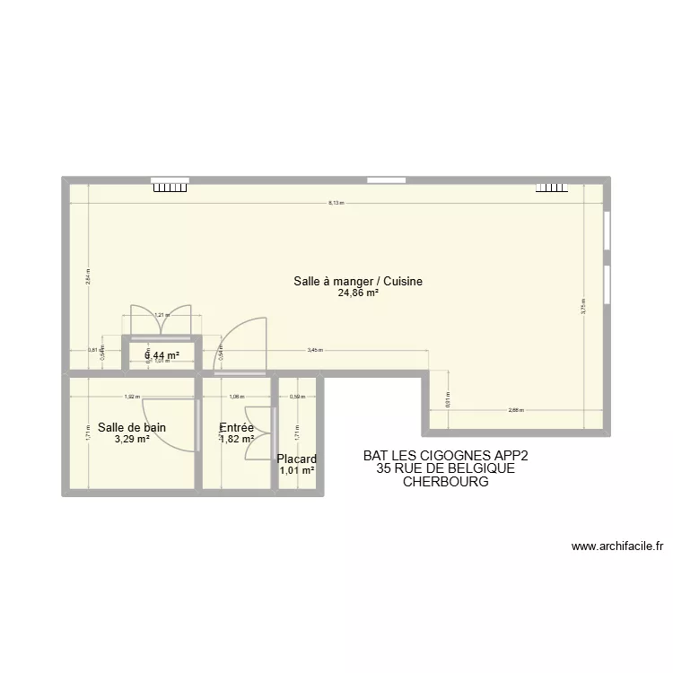 BAT LES CIGOGNES APP2. Plan de 5 et 31 m² BAT LES CIGOGNES APP2. Plan de 5 et 31 m²
