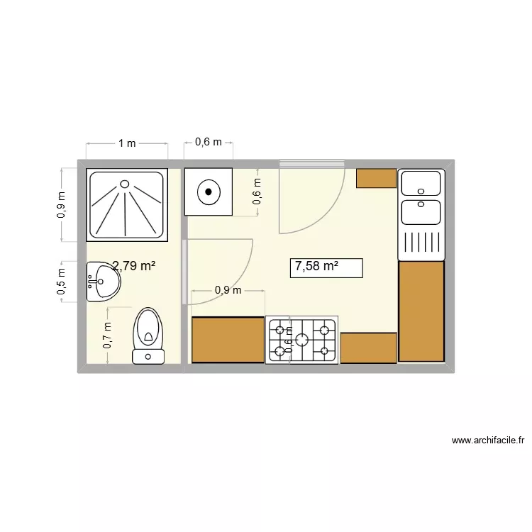 Annexe 00. Plan de 2 Pièces et 10 m²