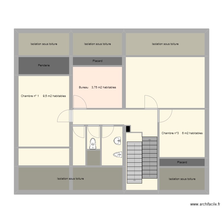 La maison Pegaz étage. Plan de 0 pièce et 0 m2