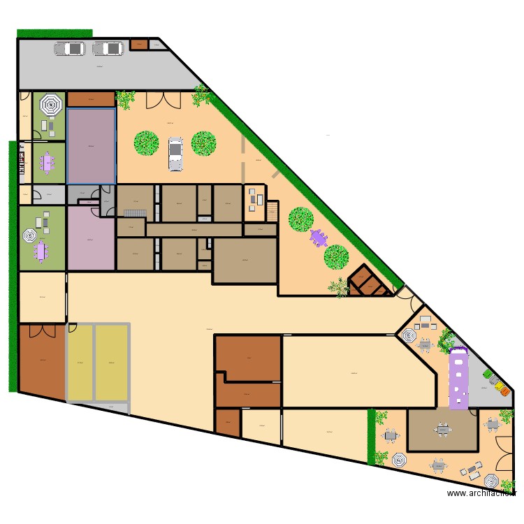 ROTISSERIE 160125. Plan de 60 pièces et 1814 m2