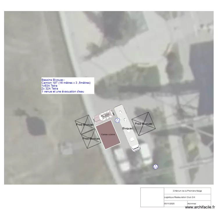 Logistique F&B - CLUB CRIT. Plan de 