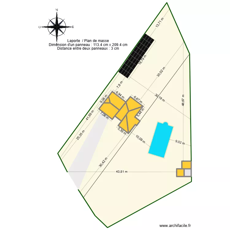 Laporte  / Plan de masse. Plan de 