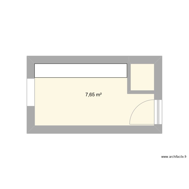 salle de bain. Plan de 1 pièce et 8 m2
