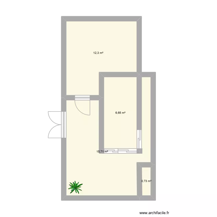 MAISON NEULLIAC. Plan de 4 pièces et 35 m²