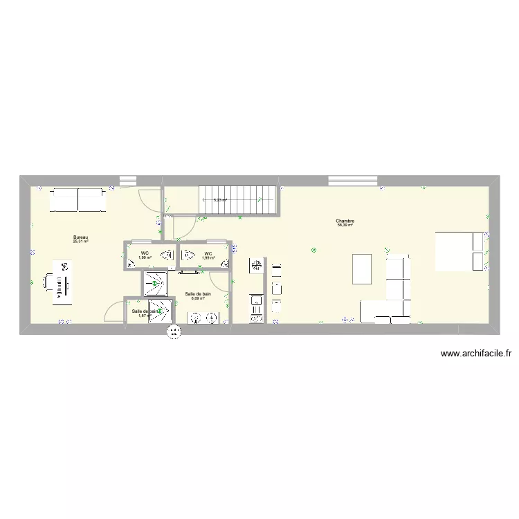 Fromagerie 1er etage - &eacute;lectricit&eacute;. Plan de 