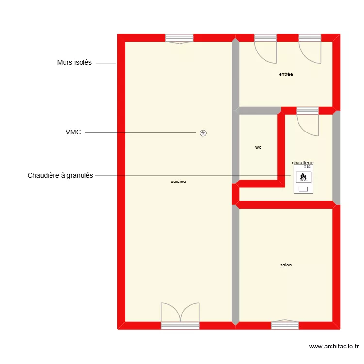 gendrot &eacute;tat initial rdc &eacute;tape 2. Plan de 5  et 73 m²