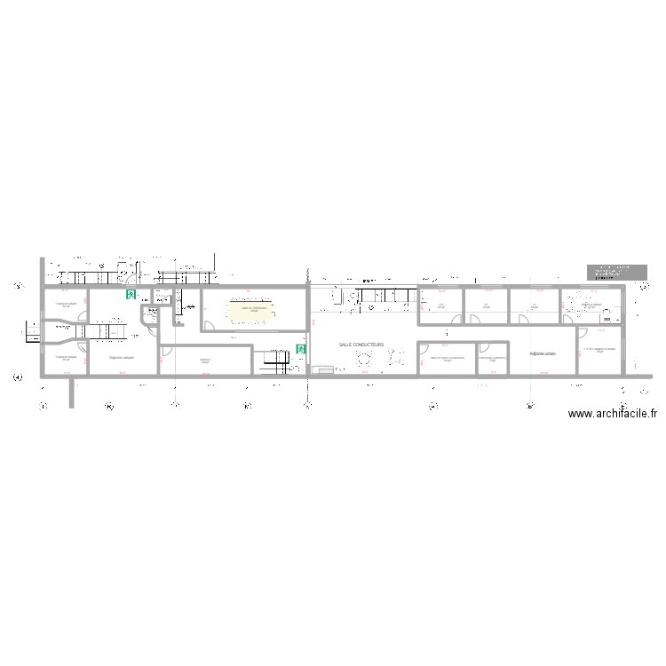 20240214 Plan deuxième Beloeil SJ 2. Plan de 15 pièces et 247 m2