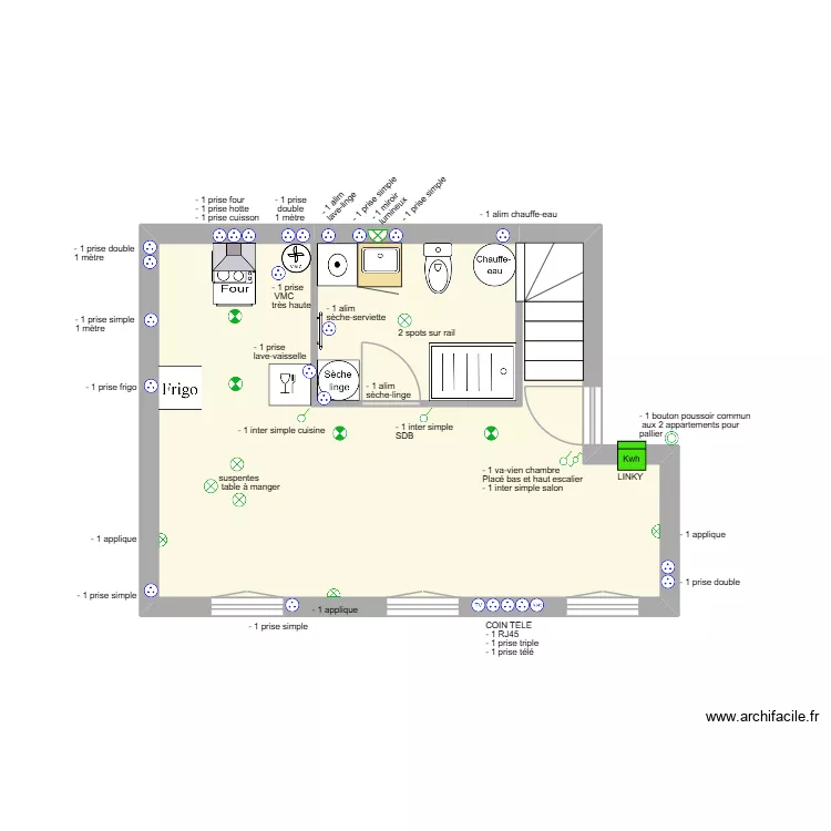 lot 4. Plan de 2  et 30 m²