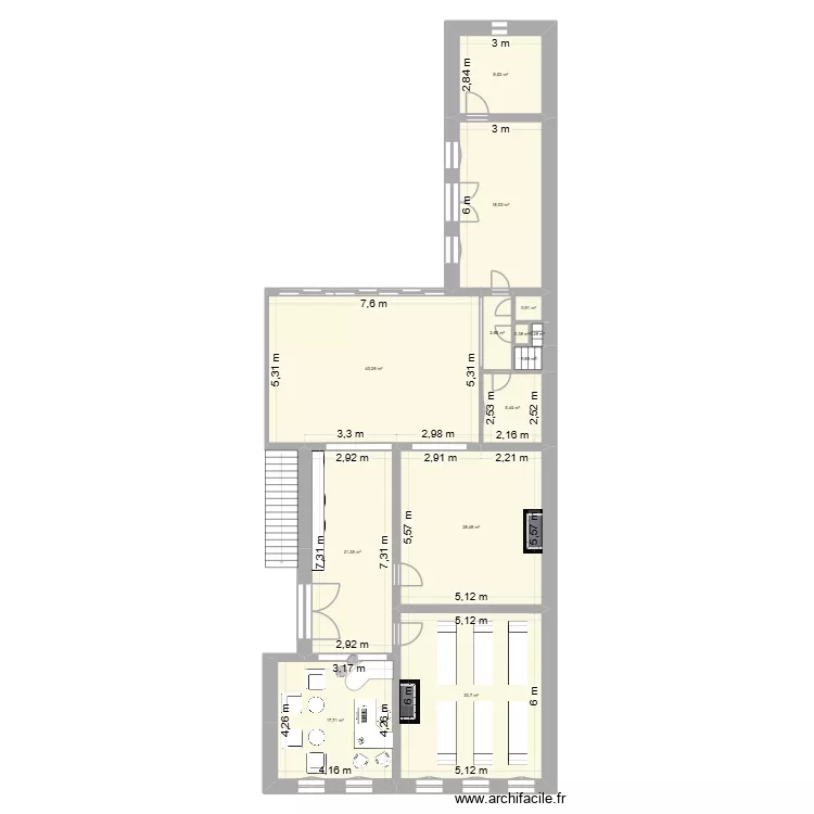 studio. Plan de 