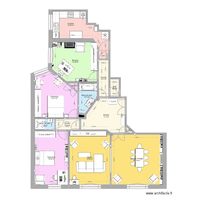 9 Bis 1. Plan de 15 pièces et 129 m2