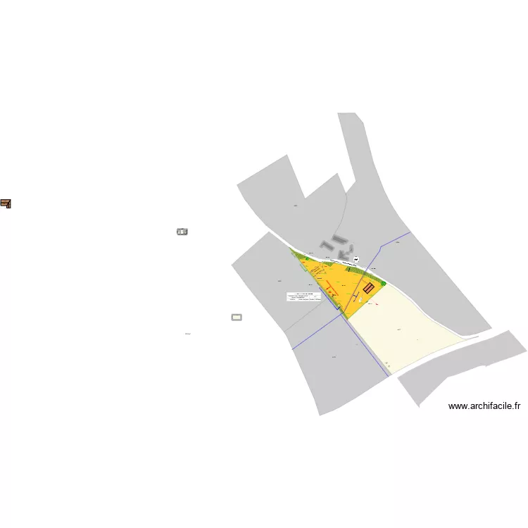 gaugeac 2 plan de masse nouveau. Plan de 13  et 662 m²