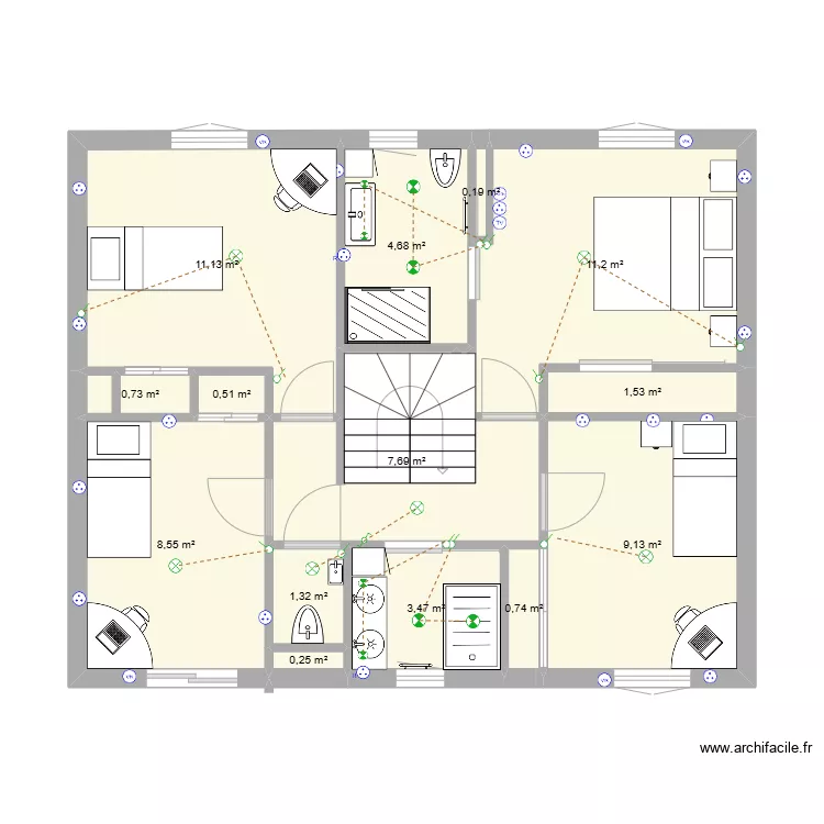 Maison Cormeilles-1er Etage-V2. Plan de 