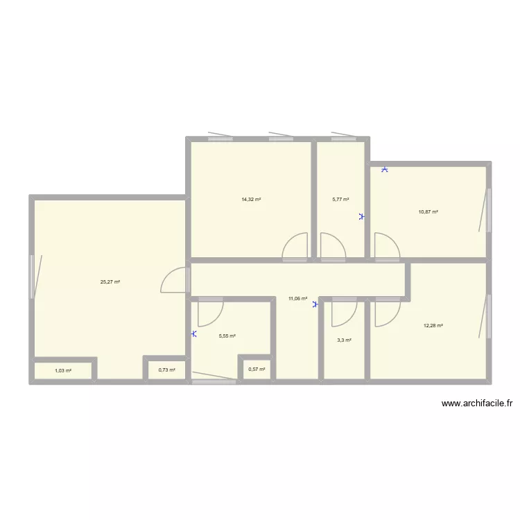 petra prinslaan. Plan de 11 Pièces et 91 m²
