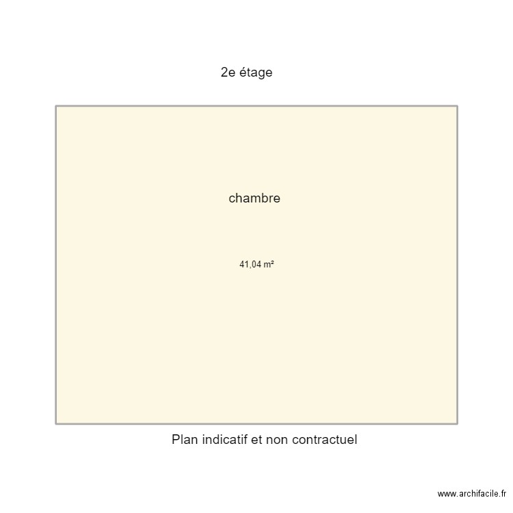 2e . Plan de 1 pièce et 41 m2