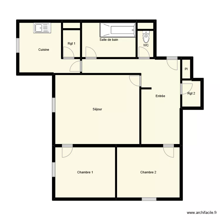 PLAN B023 LAMBALLE. Plan de 0 pièce et 0 m2