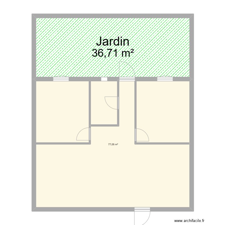 maisonette. Plan de 2 pièces et 114 m2