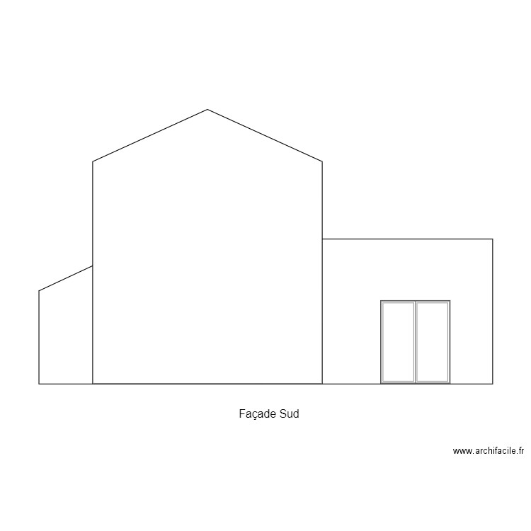 facade sud lavigne. Plan de 0 pièce et 0 m2