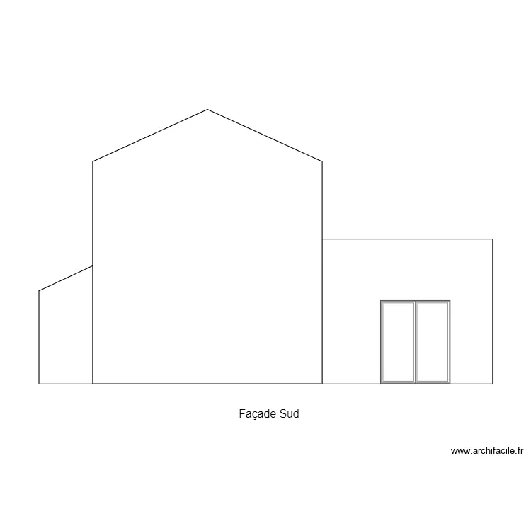 facade sud lavigne. Plan de 