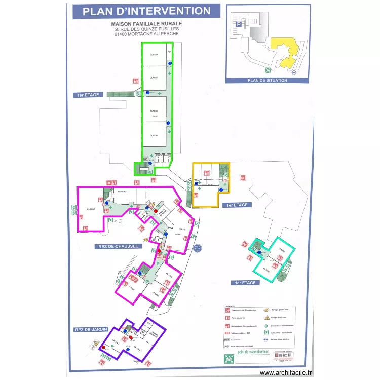 BATIMENT SCOLAIRE MFR. Plan de 5 pièces et 1630 m²