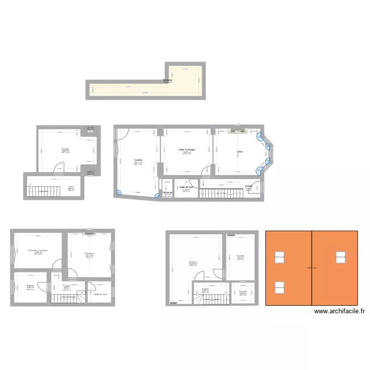 Maison Jupille 2323. Plan de 20 pièces et 181 m²