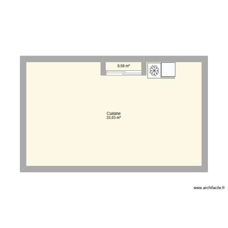 CUISINE. Plan de 2 Pièces et 34 m² CUISINE. Plan de 2 Pièces et 34 m²