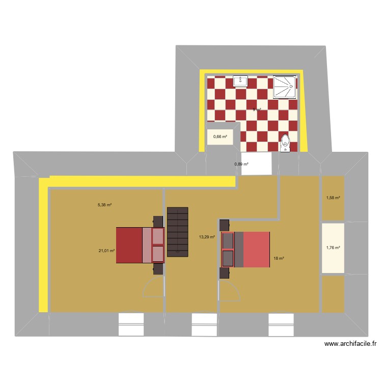 2eme etage campouriez. Plan de 0 pièce et 0 m2