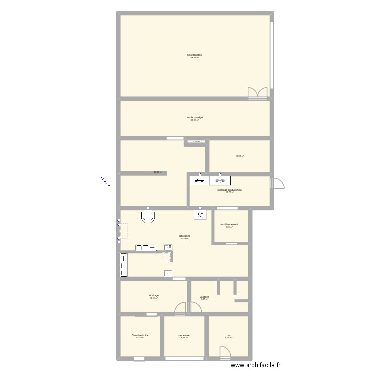 plomberie. Plan de 13 pièces et 246 m2