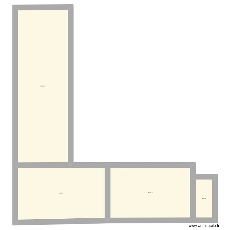 granges. Plan de 4 pièces et 318 m2