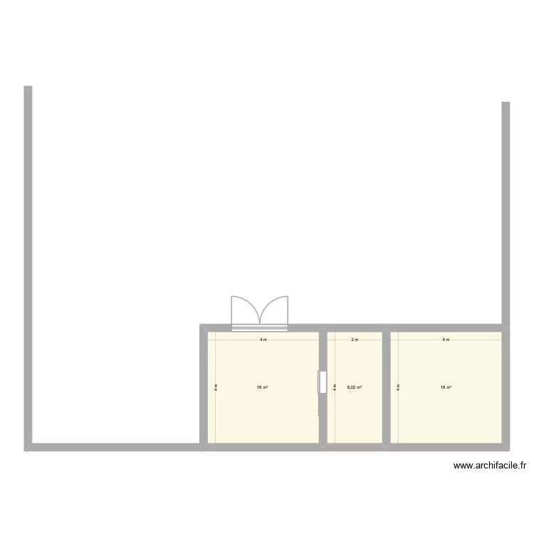 Plan Maison. Plan de 3  et 40 m²