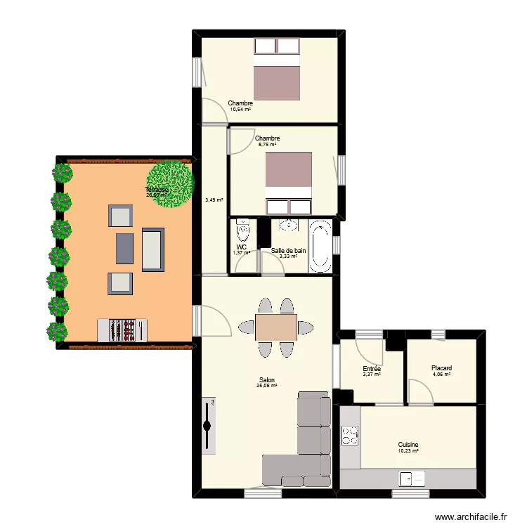 HEINDRICH. Plan de 13  et 91 m²
