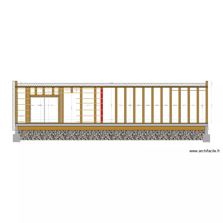 coupe longititunale. Plan de 