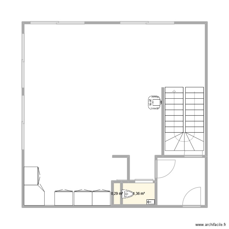essai100. Plan de 7 pièces et 37 m2