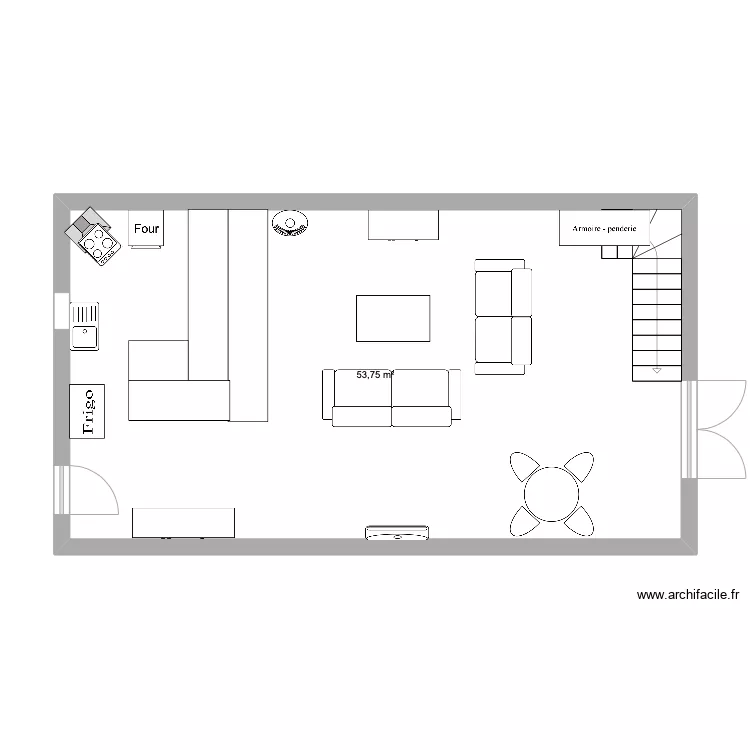 Ribaute rdc. Plan de 