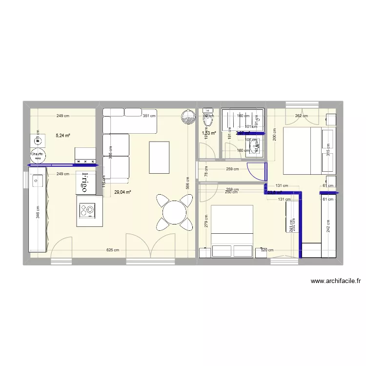Avant travaux. Plan de 