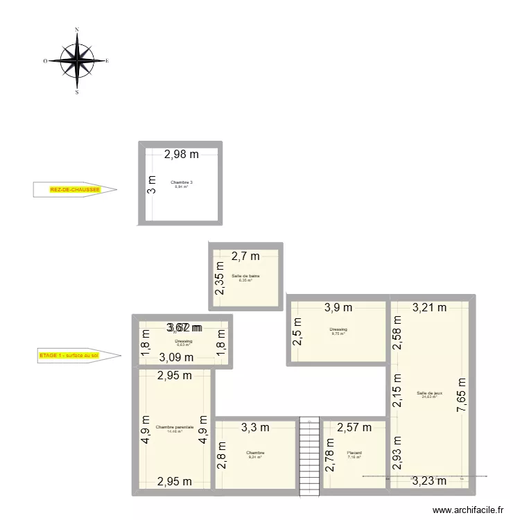 Maison Sam&Cam. Plan de 8  et 87 m²
