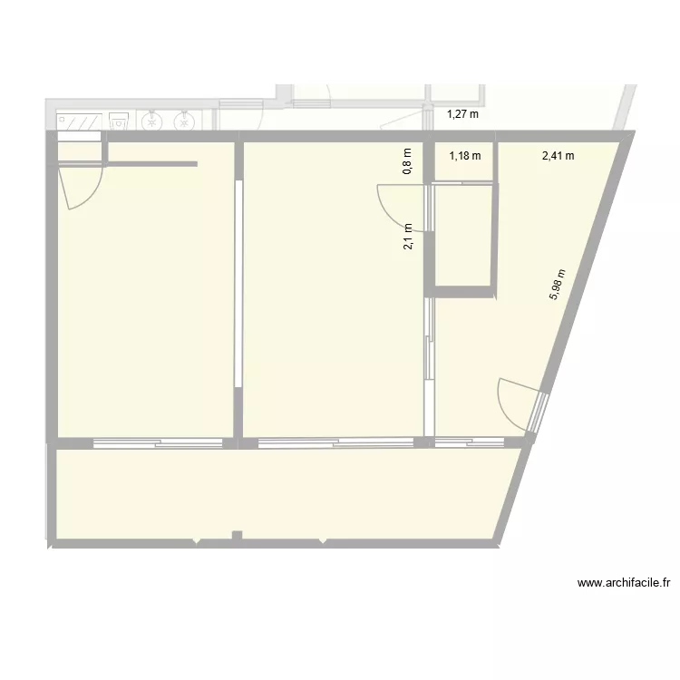 Mourven Mesures (2026-07-30). Plan de 17 et 156 m² Mourven Mesures (2026-07-30). Plan de 17 et 156 m²