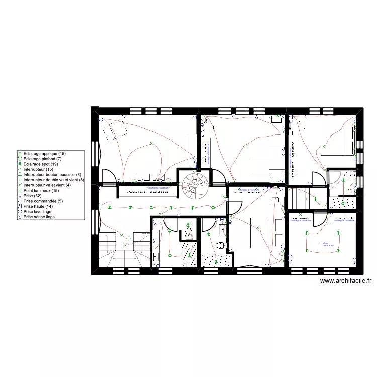 Etage Luzien. Plan de Etage Luzien. Plan de