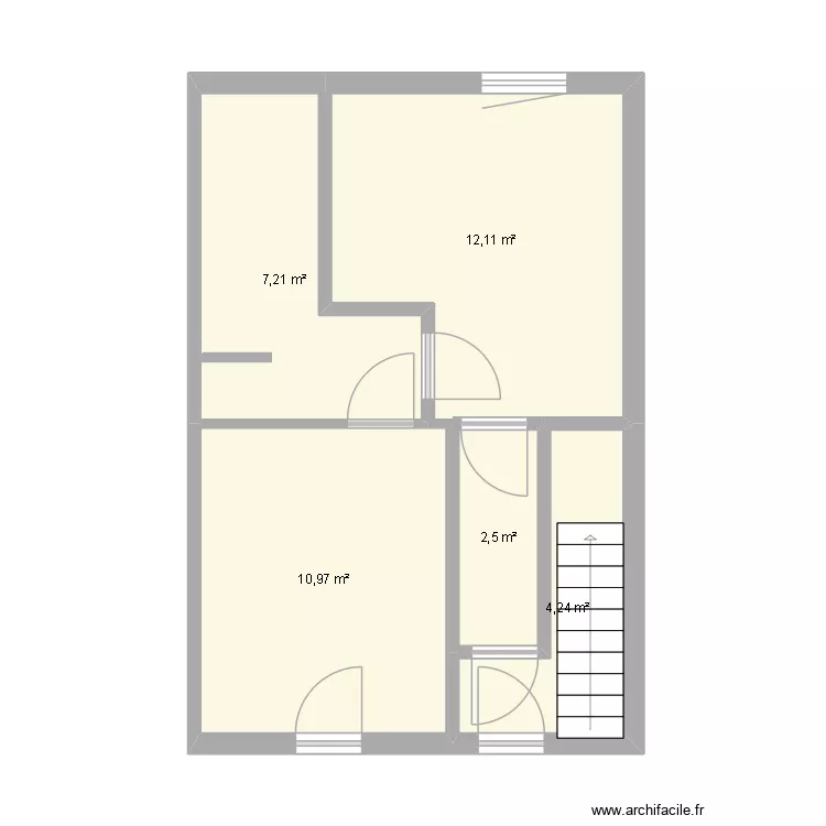 rdc duingt. Plan de 5  et 37 m²