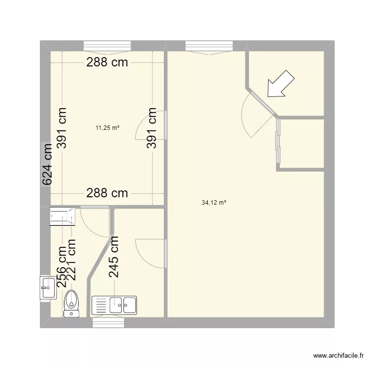 appt. teddy loc. existant!. Plan de 