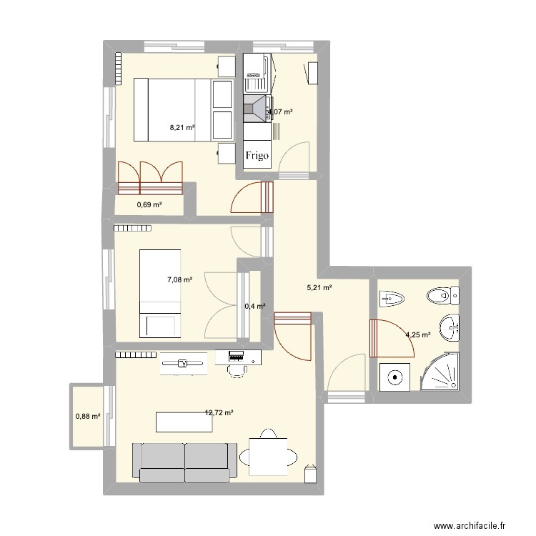 Plan Appart. Plan de 0 pièce et 0 m2