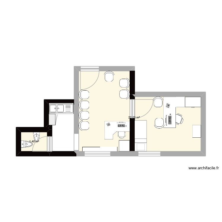 bureau. Plan de 0 pièce et 0 m2 bureau. Plan de 0 pièce et 0 m2