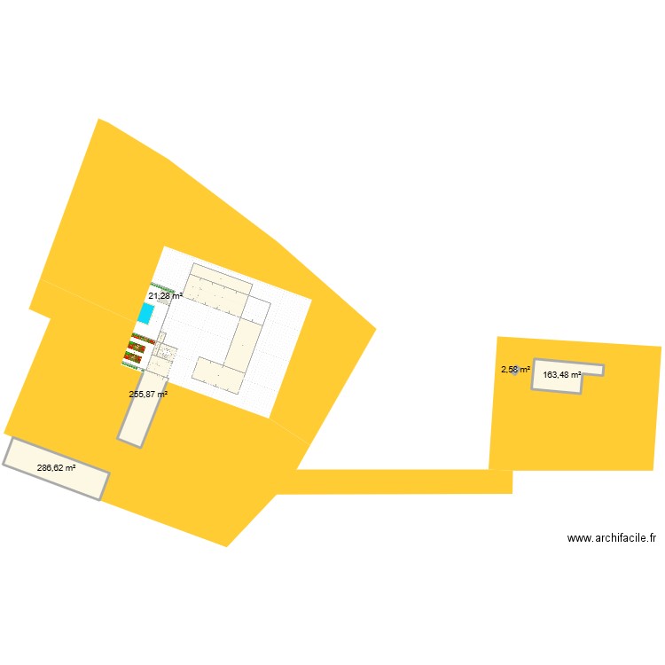 Plan de masse - 2025. Plan de 5 pièces et 730 m2