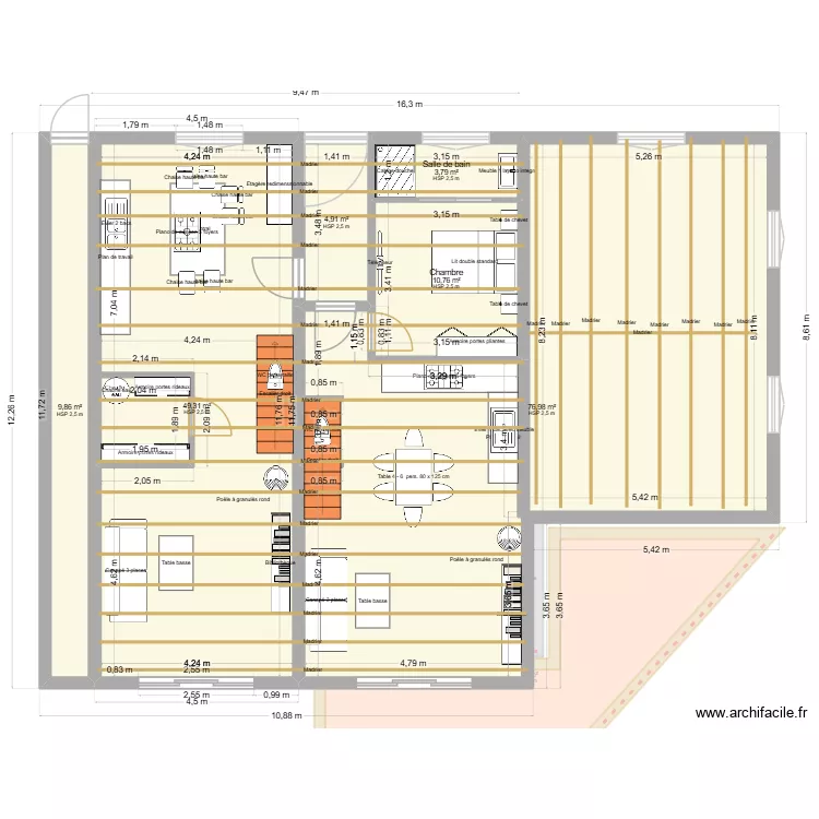 SAONE COMPLET TEST deux. Plan de 27  et 473 m²