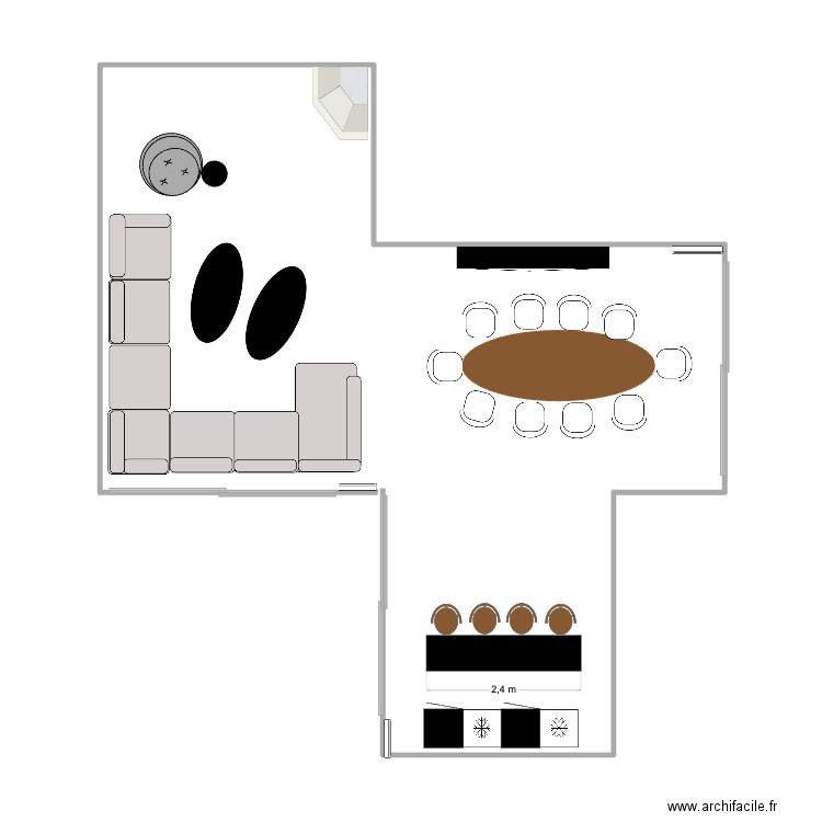 BAR + SAM +SALON 2. Plan de 0 pièce et 0 m2