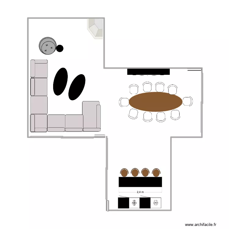 BAR + SAM +SALON 2. Plan de 