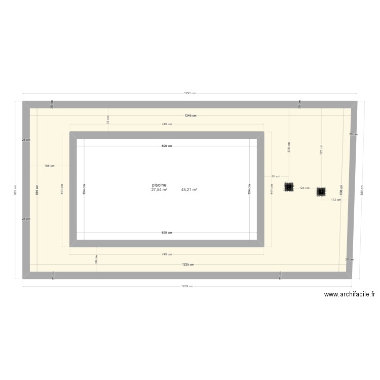 plan dallage keiff. Plan de 2 pièces et 106 m2